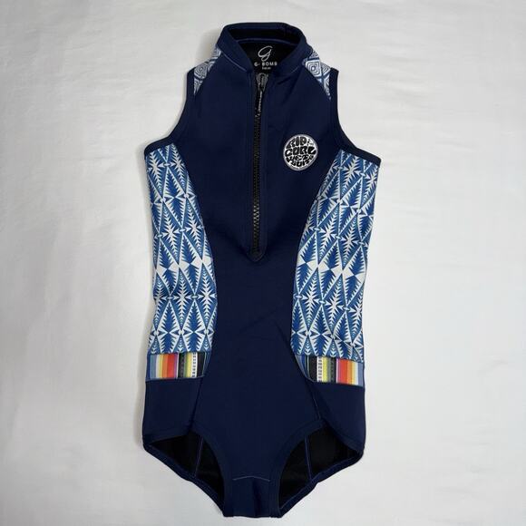 Rip Curl Navy Blue One Piece Swimsuit - Picture 1 of 4